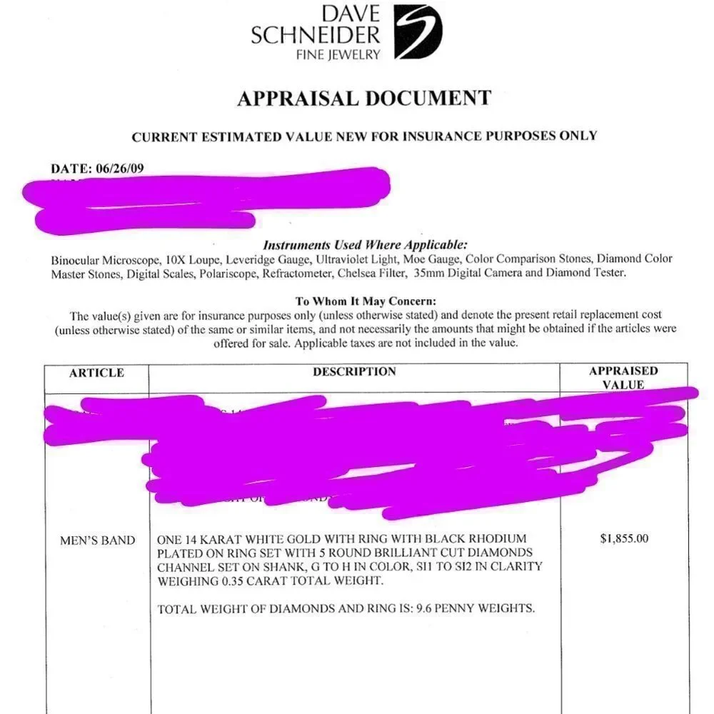 custom Mark Schneider wedding band - Picture 7 of 7